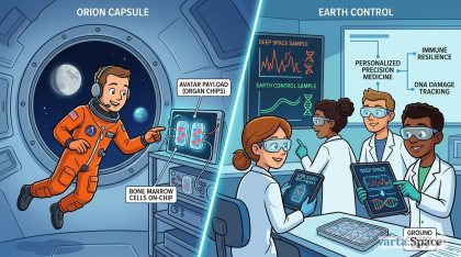 The Digital Twin in Deep Space: Probing the Cellular Impact of Artemis II