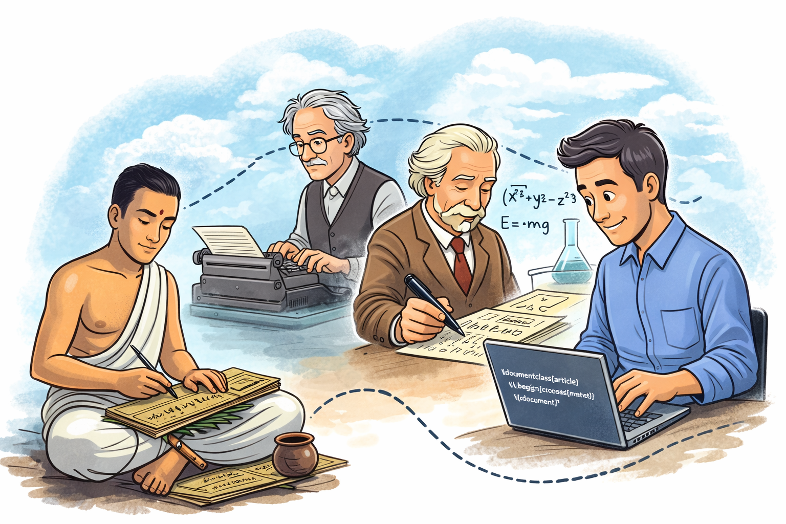 From Palm Leaf to LaTeX: How Far Humanity Has Traveled in Writing